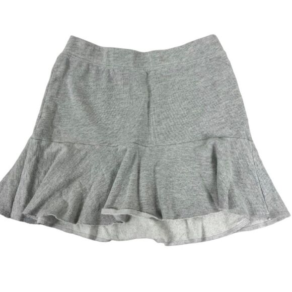 Pam & Gela Terry Cloth Pull-on Peplum Style Skirt Light Gray Ladies Size Large - Picture 5 of 7